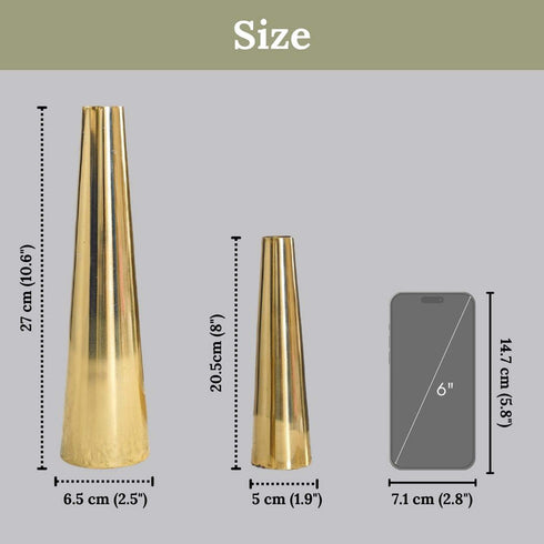 Behoma Modern Vase Set – Gold