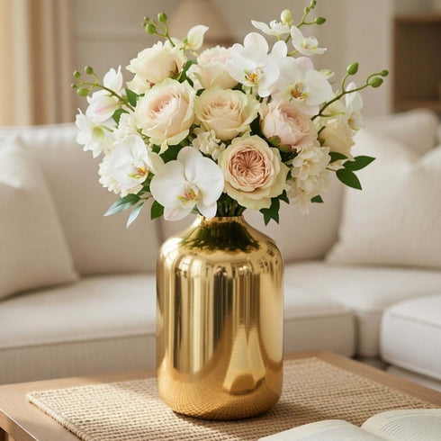 Behoma Golden Bottle Vase