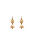 Gold Plated Gold Beads Delicate Temple Goddess Lakshmi Pendant Minimal Jewellery Set