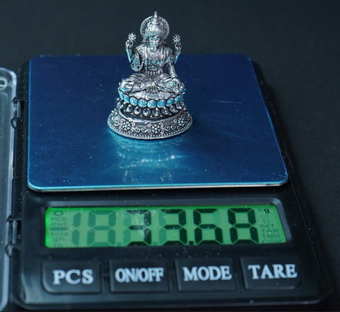 Pure Silver Antique Lotus Laxmi 33.68g By Mahita Collections