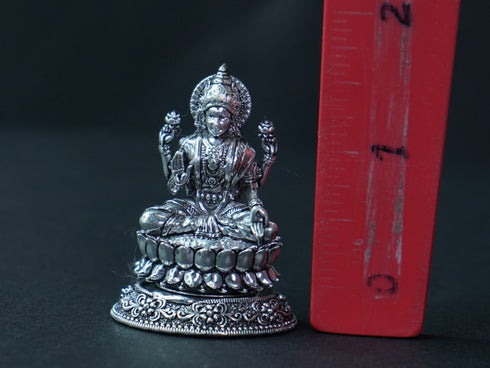 Pure Silver Antique Lotus Laxmi 33.68g By Mahita Collections