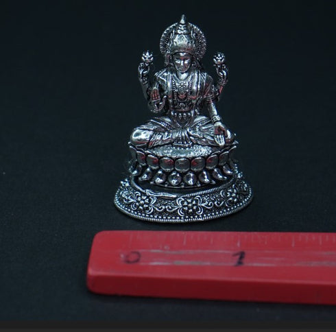 Pure Silver Antique Lotus Laxmi 33.68g By Mahita Collections