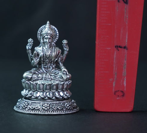 Pure Silver Antique Lotus Laxmi 33.73g By Mahita Collections