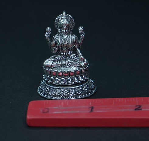 Pure Silver Antique Lotus Laxmi 33.73g By Mahita Collections