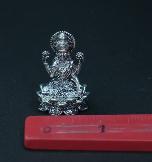 Pure Silver Antique Lotus Laxmi 33.91g By Mahita Collections