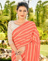 Sudathi Light Orange Printed Georgette Saree