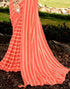 Sudathi Light Orange Printed Georgette Saree