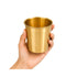 Pure Brass Plain Water Drinking Glass | Pack of 6