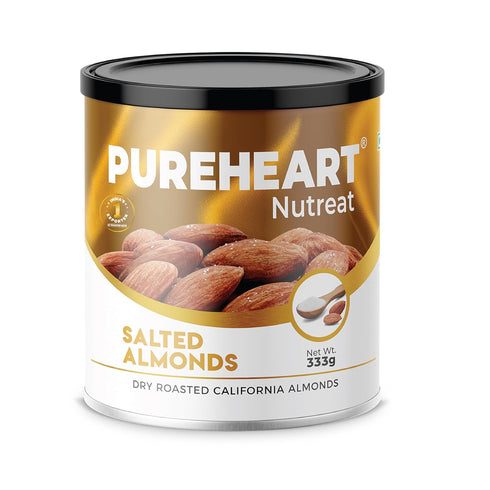 Pureheart Dry Roasted Nutreat Salted Almonds Natural Premium California Almond Nuts/Dry Fruit