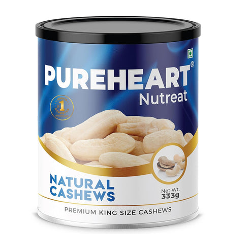 PUREHEART Nutreat Natural Cashews Premium Whole Crunchy & Delicious Cashewnuts/Kaju/Dry Fruit