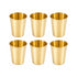 Pure Brass Plain Water Drinking Glass | Pack of 6