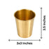 Pure Brass Plain Water Drinking Glass | Pack of 6