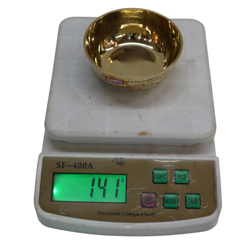 Brass Floral Etching Bowl for Dining & Pooja (Pack of 1) 141g