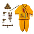 Vasthrlay Little Krishna Dress Costume Set In Yellow Color for Boys