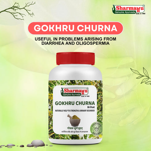 Sharmayu Ayurveda Gokhru Churna Brihat Ayurvedic Remedy for Strength and Urinary Health
