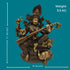 Tamas Brass Four Armed Saraswati Playing Veena Statue/Idol