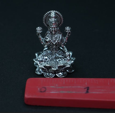 Pure Silver Antique Lotus Laxmi 34.11g By Mahita Collections