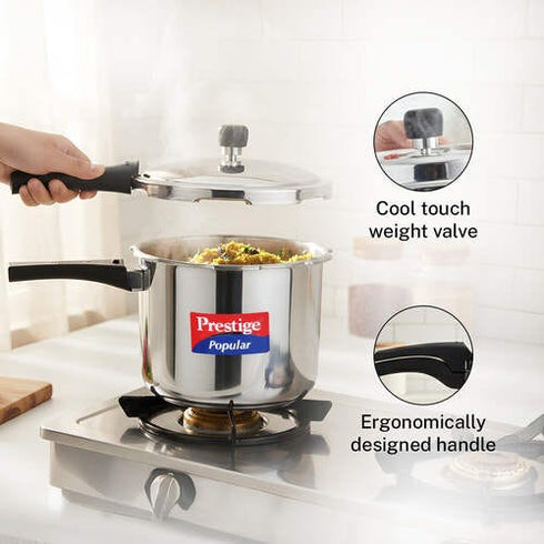 Prestige Stainless Steel Pressure Cooker 4.5 L Combo