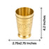 Pure Brass Embossed Design Tumbler Glass | Pack of 2