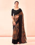 Sudathi Black Printed Georgette Saree