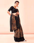 Sudathi Black Printed Georgette Saree