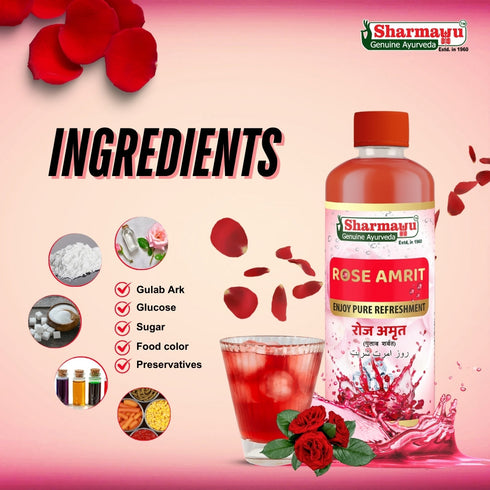 Sharmayu Ayurveda Rose Amrit Sharbat