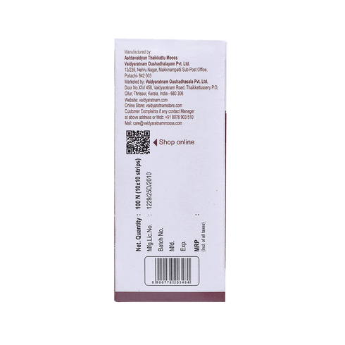 Vaidyaratnam Thyrocalm Tablet