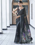 Sudathi Black Printed Georgette Saree