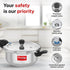 Prestige Svachh Aluminium Anti Bulge Gas And Induction Compatible Pan Pressure Cooker 3.5 L Silver