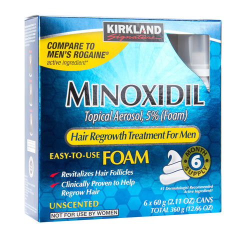 Style Make Kirkland 1 Month Supply Minoxidil 5 Foam Hair Regrowth For Men