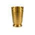Pure Brass Embossed Design Tumbler Glass | Pack of 1