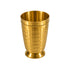 Pure Brass Embossed Design Tumbler Glass | Pack of 1