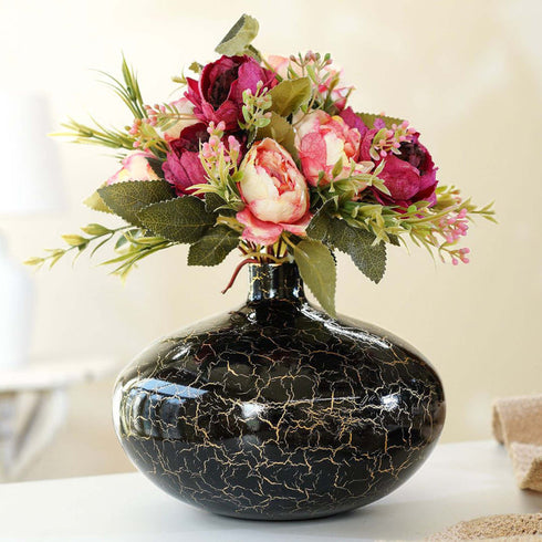 Behoma Crackle Vase – Black