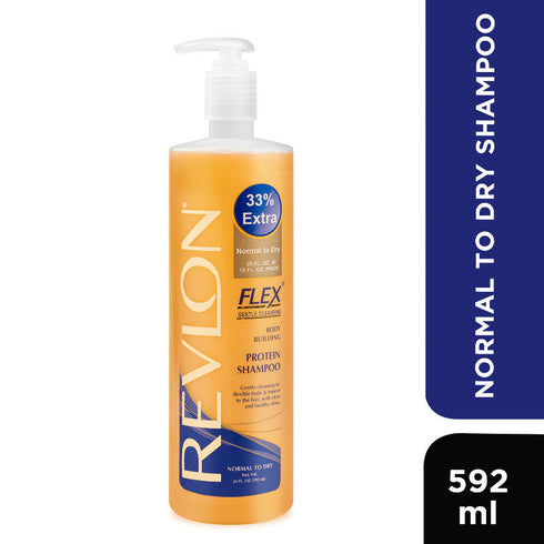 Revlon Flex Body Building Protein Shampoo-Normal To Dry 592ml