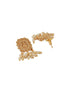Gold Plated Pearl Beaded Invisible Chain Temple Lakshmi Motif Pendant Jewellery Set