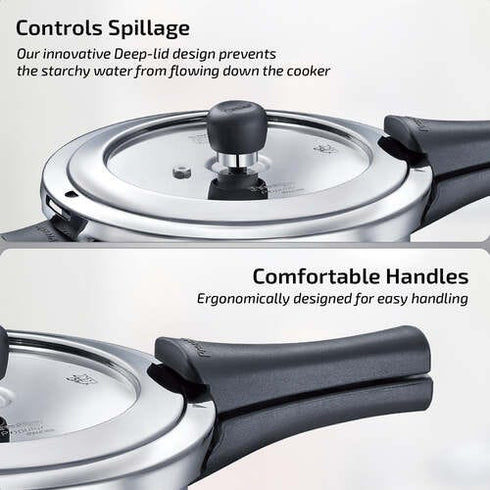 Prestige Popular Svachh Stainless Steel Pressure Cooker 5 L Combo