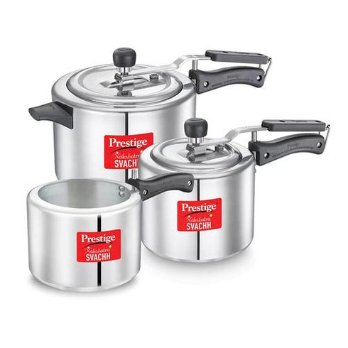 Prestige Svachh Nakshatra Plus Aluminium Inner Lid Pressure Cooker 1 L Combo
