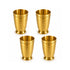 Pure Brass Embossed Design Tumbler Glass | Pack of 4
