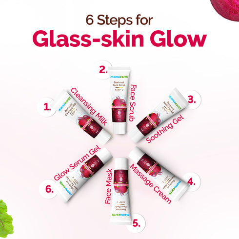 Mamaearth Beetroot Hydraful Facial Kit with Beetroot & Hyaluronic Acid 60g