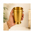 Pure Brass Embossed Design Tumbler Glass | Pack of 4