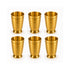 Pure Brass Embossed Design Tumbler Glass | Pack of 6