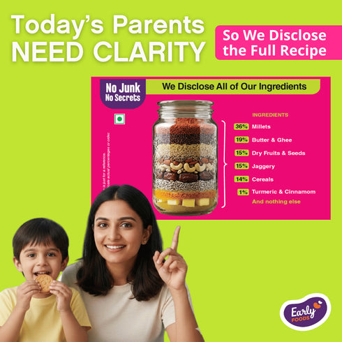 Early Foods Chota Pack Multi grain Millet Jaggery Cookies