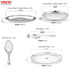 Vinod 37 Pieces Stainless Steel Dinner Set Heavy Gauge Rust free Tough and Strong Durable Dishwasher safe and ISI certified