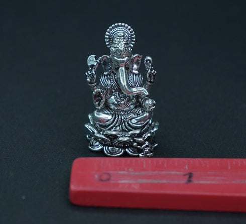 Pure Silver Antique Ganesh 37.82g By Mahita Collections