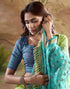 Sudathi Turquoise Woven Banarasi Georgette Saree