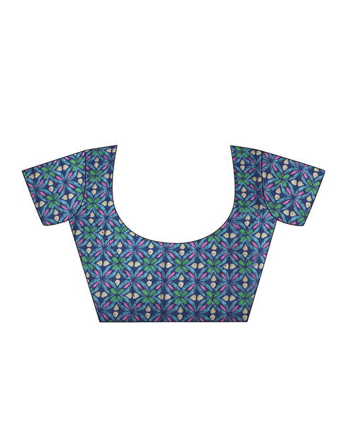 Sudathi Turquoise Woven Banarasi Georgette Saree