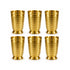 Pure Brass Embossed Design Tumbler Glass | Pack of 6
