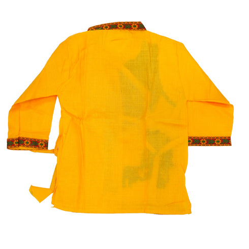 Vasthrlay Little Krishna Dress Costume Set In Yellow Color for Boys
