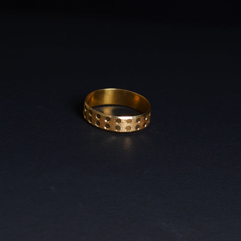 22 Carat Gold Wrapped Cylinder Plain Ring 2.32g by Mahita Collections