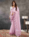 Sudathi Light Pink Embroidery Net Saree